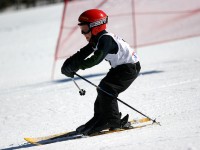 Skiing child