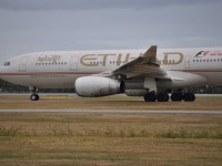 Etihad Airways plane with airline logo