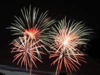 Fireworks at New Year's Eve New Year's Eve celebration with fireworks