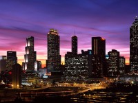 Atlanta skyline Atlanta,Georgia,downtown skyline,dusk