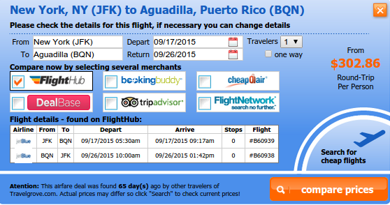 New York City to Aguadilla flight deal