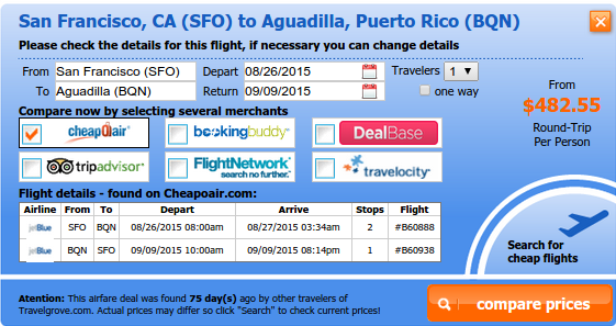 Fly from San Francisco to Aguadilla