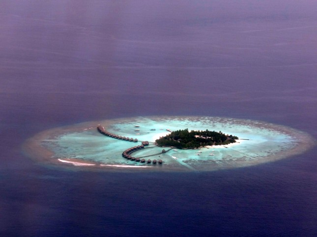 Atoll on Maldives