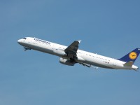 Lufthansa airplane departing