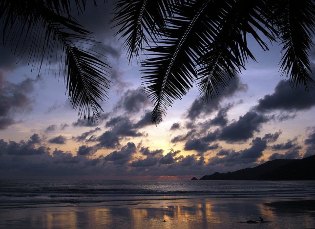 Phuket beach sunset