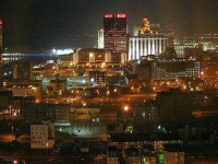 Atlantic City skyline by night