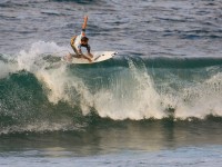 Surfing in Mundaka, Spain