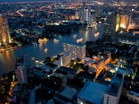 Bangkok night skyline