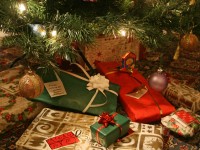 Winter holidays - presents under the tree