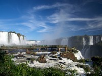 The famous Iguazu Falls - view over the falls