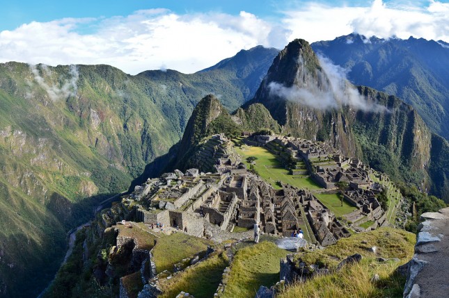 View over Machu Picchu in Peru