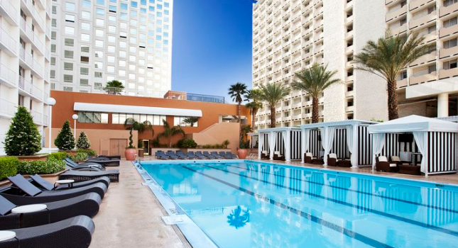 Pool view at Harrah's Las Vegas Hotel and Casino