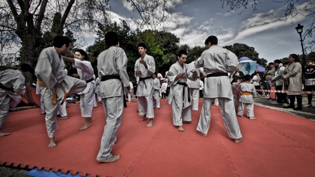 Karate presentation in Okinawa