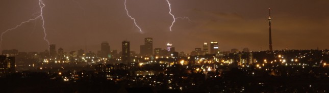 Johannesburg in storm