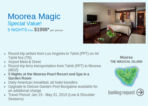 Moorea vacation deal screenshot