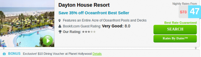 Dayton House Resort hotel deal screenshot