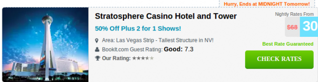 Stratosphere Hotel and casino deal screenshot