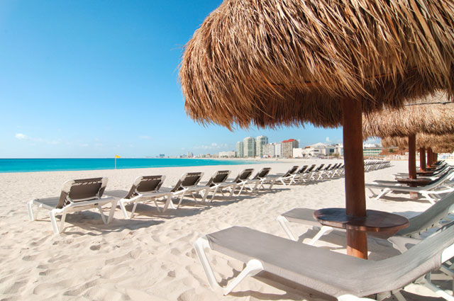 The beach at Krystal Grand Punta Cancun