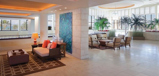 The lobby of Melia Nassau Beach Resort