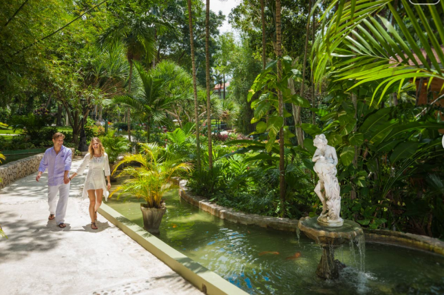 Tropical garden at Sandals Grande Riviera