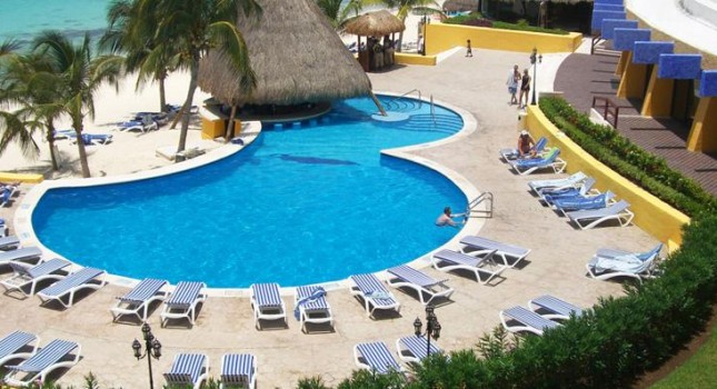 Pool view at Melia Vacation Club Cozumel