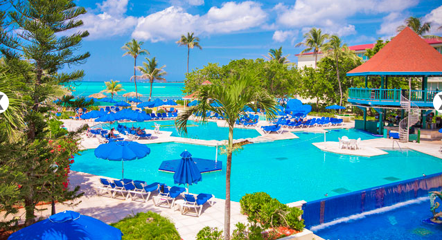 Pool view of Breezes Resort Bahamas
