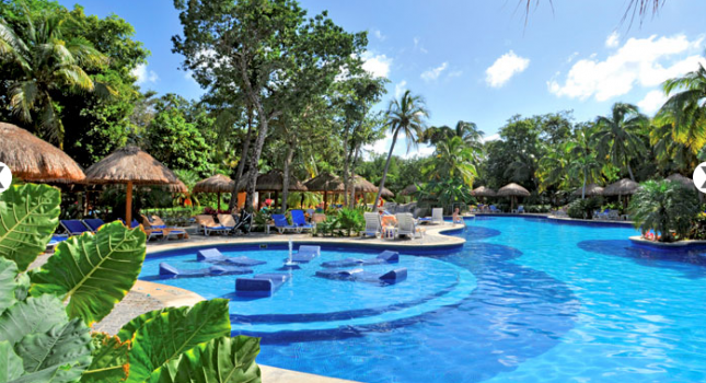 Pool view at Riu Tequila