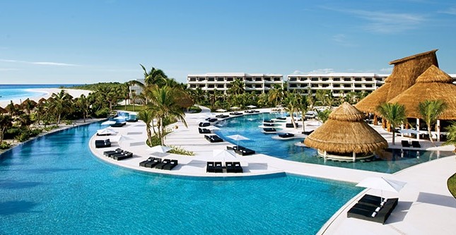 Pool at the Secrets Maroma resort