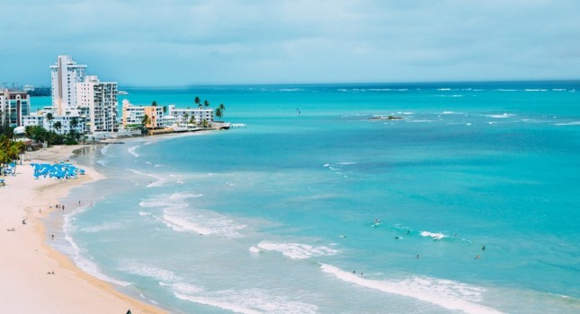 The beach at Courtyard by Marriott Isla Verde