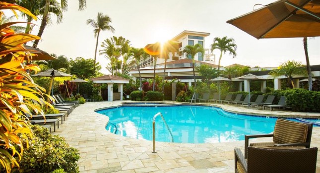 Pool view at Maui Coast Hotel