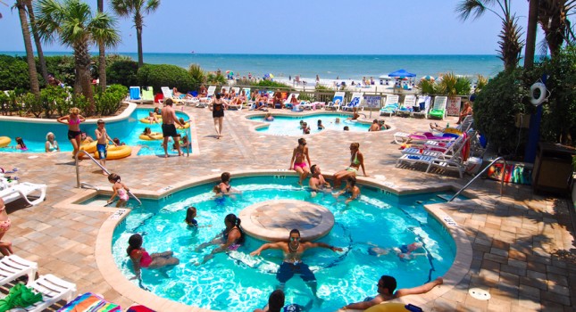 Pool complex at Coral Beach Resort