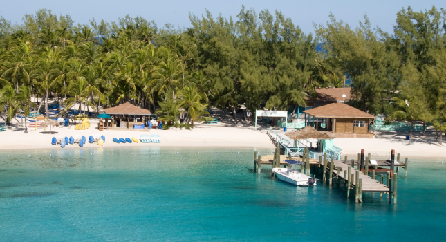 Beach view at Graycliff Hotel and Restaurant