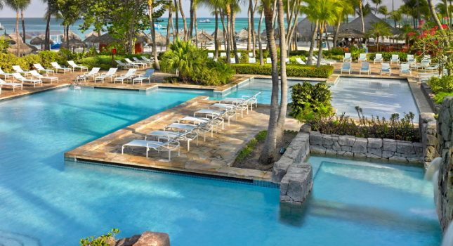 Pool view at Hyatt Regency Aruba Resort
