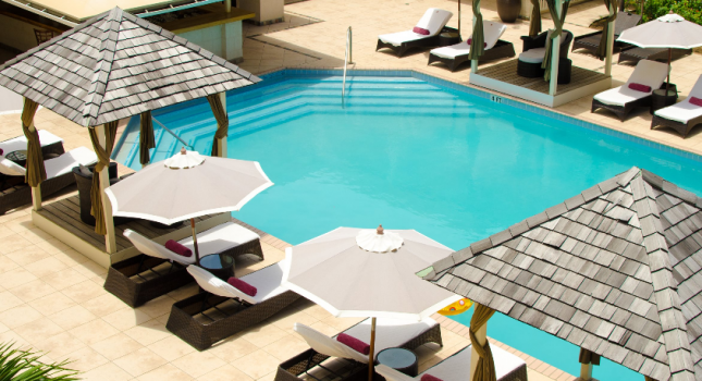 Pool view at Blu Saint Lucia