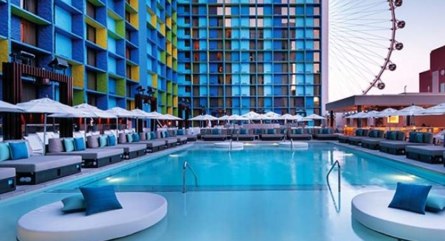 Outdoor pool at The LINQ Hotel and Casino