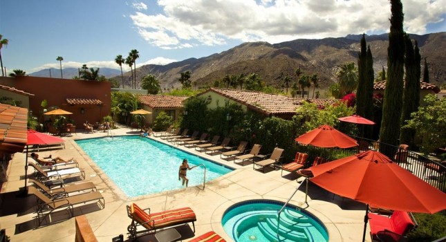 Pool and view at Los Arboles Hotel