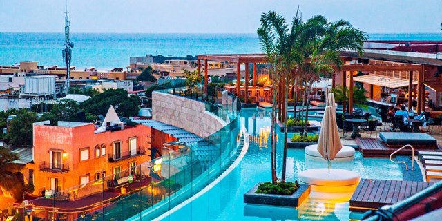 Pool view at Thompson Playa del Carmen